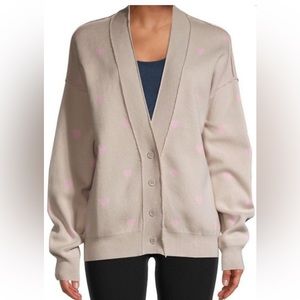 Spiritual, gangster cardigan with hearts